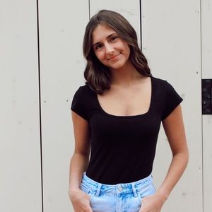 ❗️3 for $30❗️VS PINK CAP SLEEVE BODYSUIT BLACK